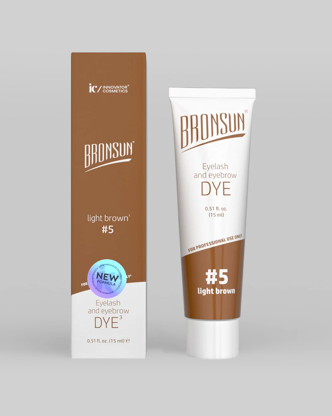 Bronsun - Eyelash & Eyebrow Gel Dye - Light Brown - 15ml